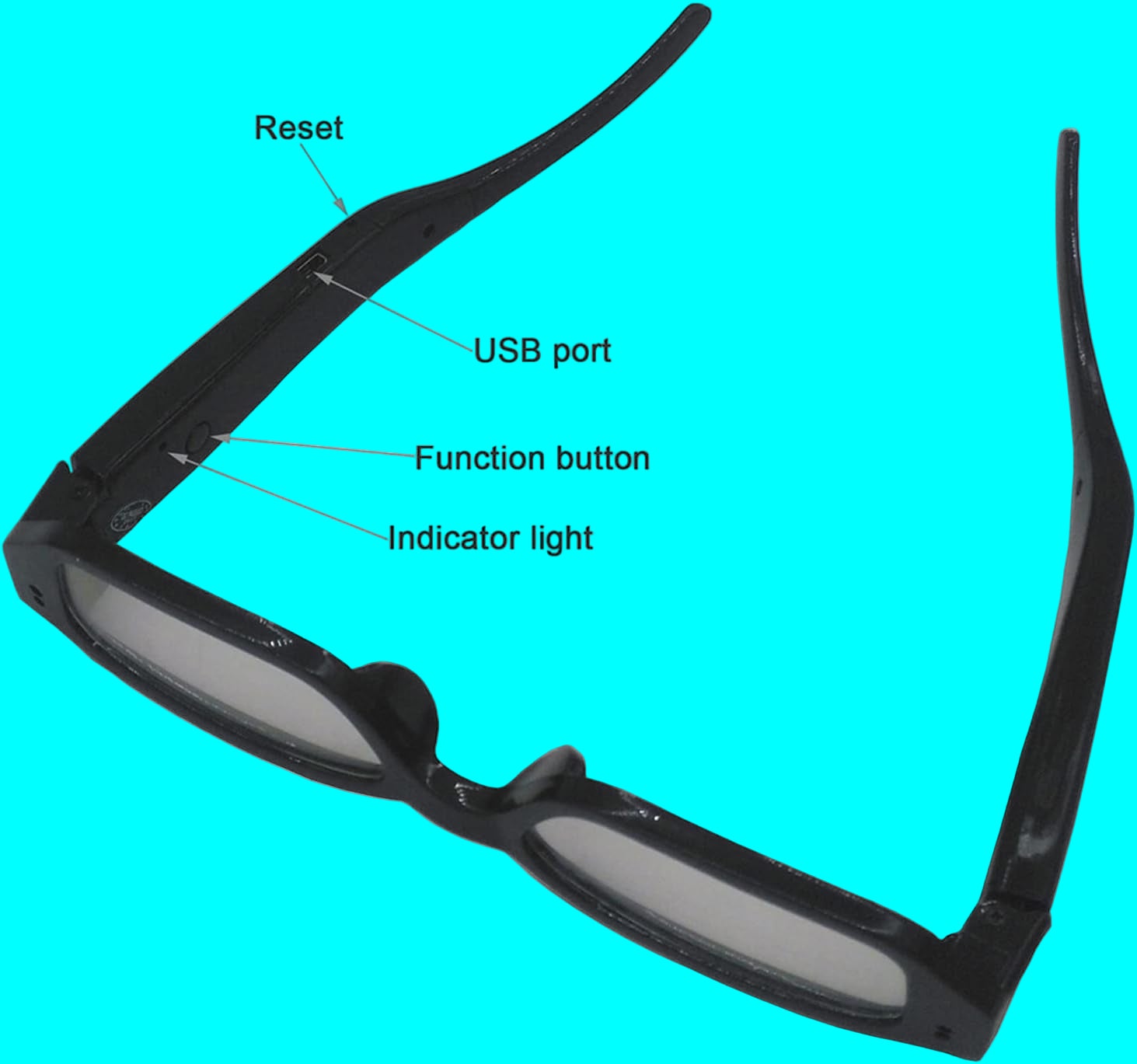 Smart Camera Glasses with Camera HD 1080P Sports Wearable Glasses for Outdoor Sports